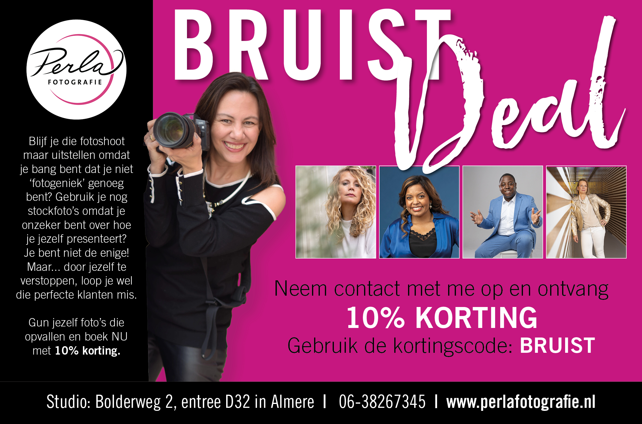 10% korting op je volgende shoot!